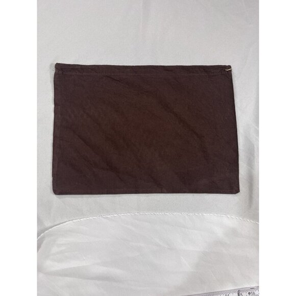 Pratesi Firenze Storage Dust Bag Brown & Gold Drawstring 15”w x 11” T - Picture 2 of 2